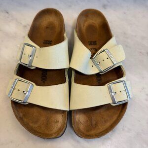 Faded Lime Arizona Birkenstocks